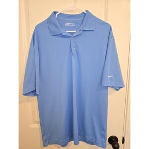 Men's Nike Fit Dry‎ Blue Polo Golf Shirt Size Large